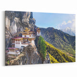 Tibetan Monastery Art - Cliffside Temple in Scenic Landscape