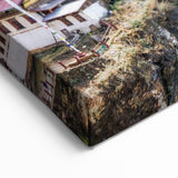 Tibetan Monastery Art - Cliffside Temple in Scenic Landscape