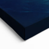Glam Wall Art - Abstract Gold and Deep Blue Flowing Wave Design