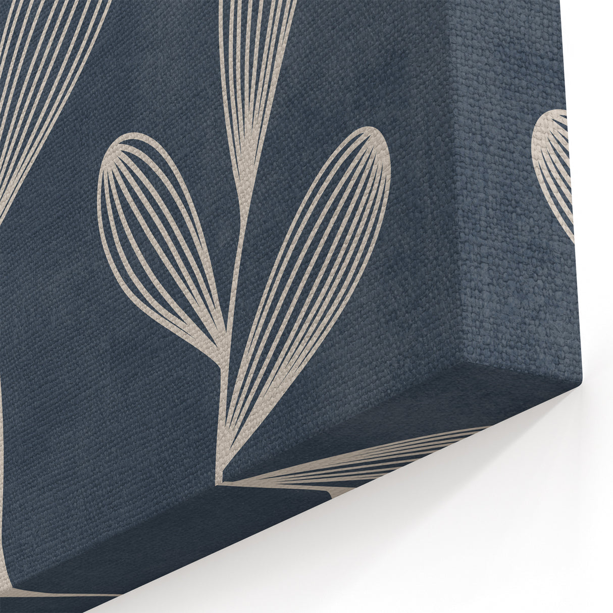Mid Century Modern Art - Abstract Retro Leaf Pattern in Minimalist Style