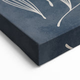 Mid Century Modern Art - Minimalist Abstract Leaf Design in Navy Blue