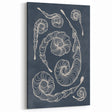 Mid Century Modern Art - Retro Spiral Geometric Design in Navy Blue