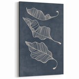 Mid Century Modern Art - Retro Abstract Leaf Design in Minimalist Style