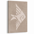 Mid Century Modern Art - Minimalist Retro Fish Design in Beige Tones