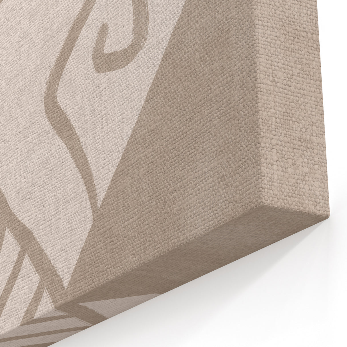 Mid Century Modern Art - Minimalist Retro Fish Design in Beige Tones