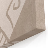 Mid Century Modern Art - Minimalist Retro Fish Design in Beige Tones