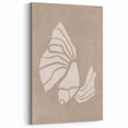 Mid Century Modern Art - Retro Minimalist Shell Design in Beige Tones