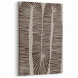Mid Century Modern Art - Retro Minimalist Abstract Line Design in Brown
