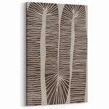 Mid Century Modern Art - Retro Minimalist Abstract Line Design in Brown