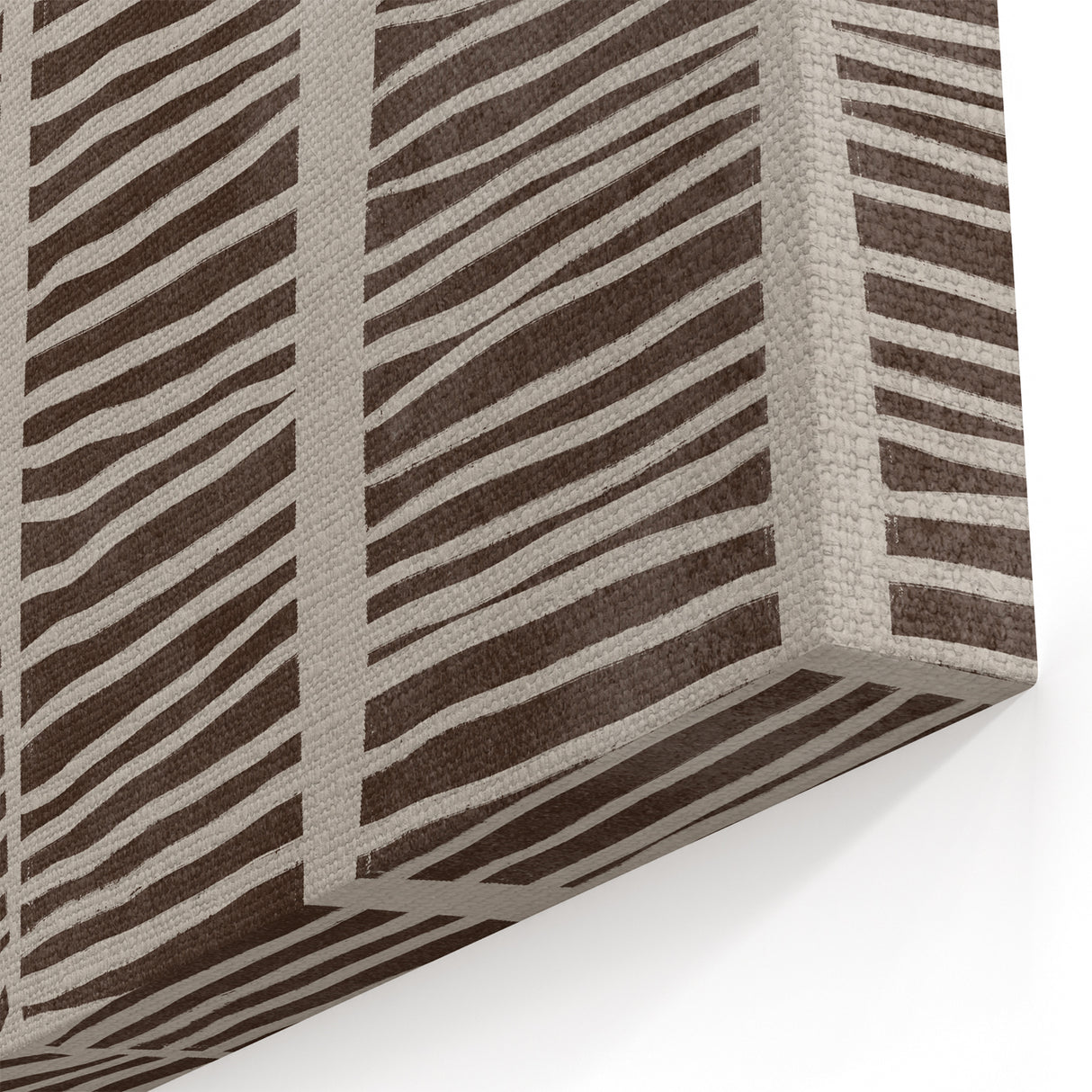 Mid Century Modern Art - Retro Minimalist Abstract Line Design in Brown