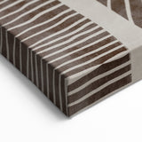 Mid Century Modern Art - Retro Minimalist Abstract Line Design in Brown