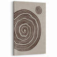 Mid Century Modern Art - Retro Minimalist Spiral Design in Brown Tones