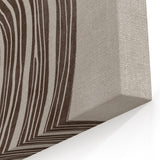 Mid Century Modern Art - Retro Minimalist Spiral Design in Brown Tones