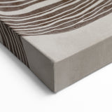 Mid Century Modern Art - Retro Minimalist Spiral Design in Brown Tones