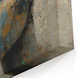 Glam Wall Art - Emotional Portrait with Gold and Blue Textures