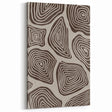 Mid Century Modern Art - Retro Minimalist Geometric Spiral Design in Brown