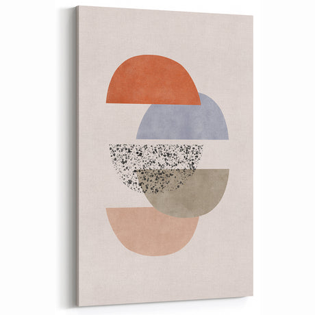 Mid Century Modern Art - Retro Geometric Abstract Shapes in Mixed Tones