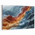 Abstract Colorful Mountain Ridges - Nature-Inspired Glam Wall Art