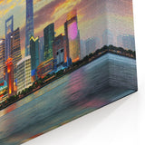 Shanghai Skyline Poster - Modern China Cityscape Wall Art Print