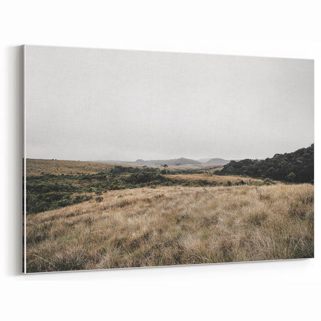 Rustic Wall Art - Minimalist Grassland Landscape for Farmhouse Decor