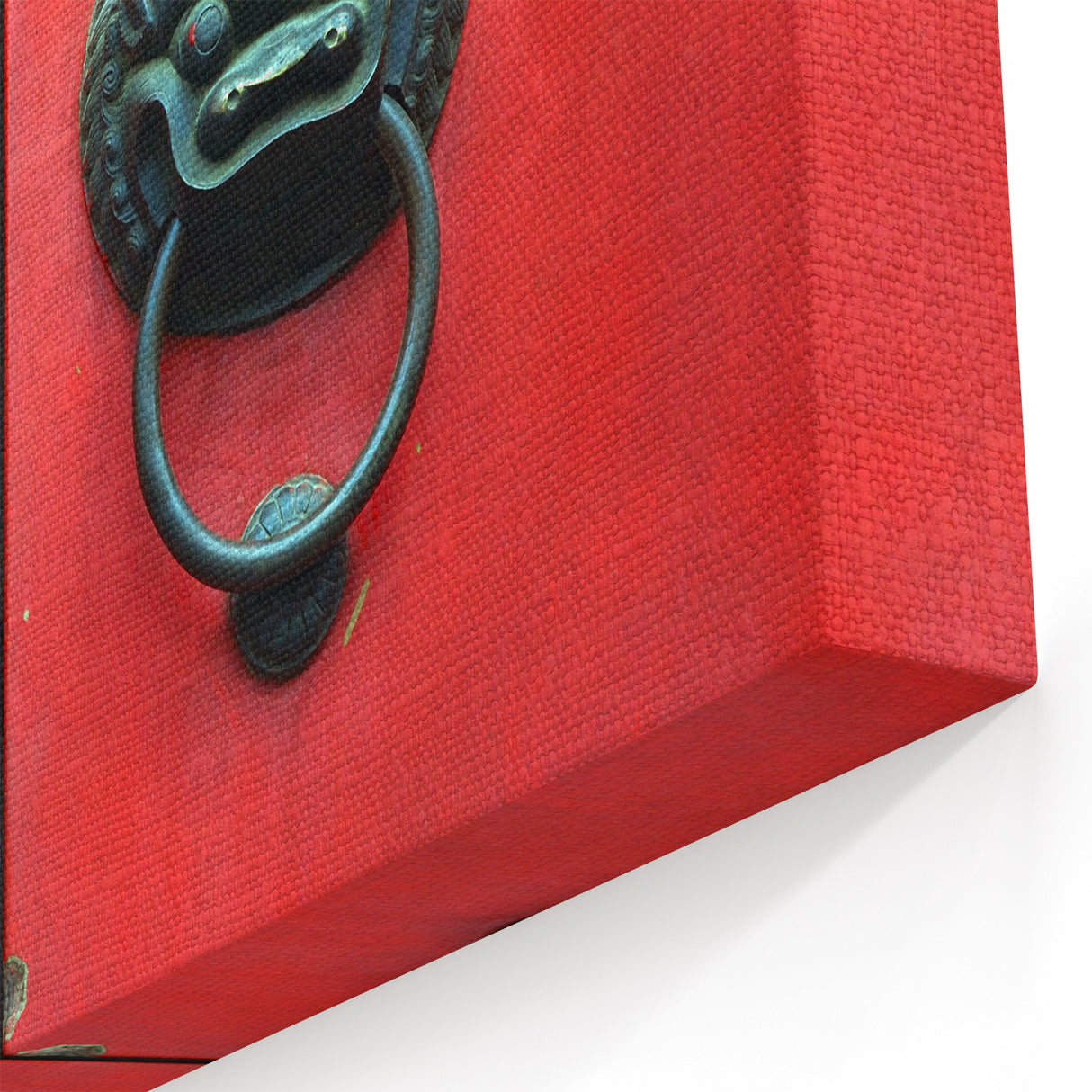 Shanghai Red Door Wall Art - Traditional Chinese Door Knocker Print