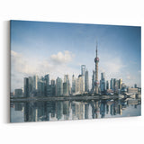 Shanghai Skyline Wall Art - Oriental Pearl Tower Cityscape Print