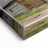 Rustic Wall Art - Barn and Mountain Landscape with Dramatic Sky