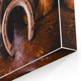Rustic Wall Art - Horseshoes and Wood Rustic Decor for Farmhouse Charm