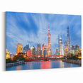 Shanghai Skyline Wall Art - Modern Cityscape with Oriental Pearl Tower