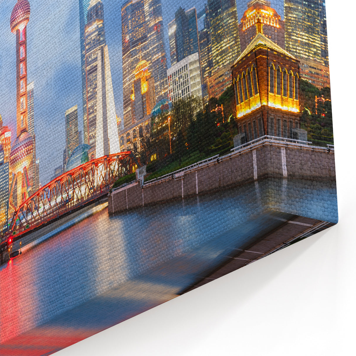 Shanghai Skyline Wall Art - Modern Cityscape with Oriental Pearl Tower