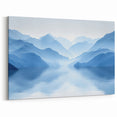 Serene Blue Mountain Reflections - Tranquil Landscape Wall Art
