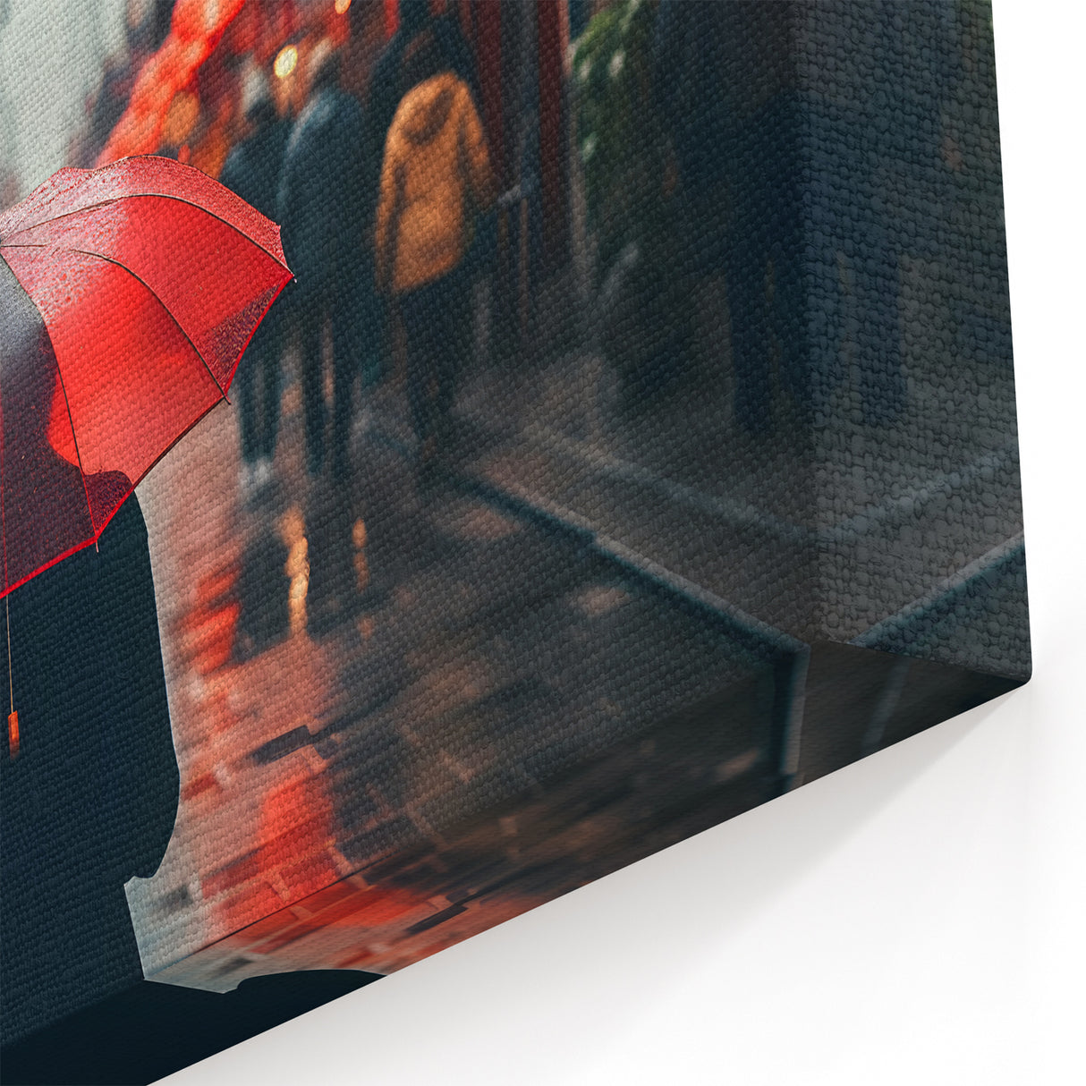Shanghai Cityscape Canvas - Chinese Lanterns and Umbrella Wall Art Print