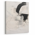 Abstract Minimalist Wall Art - Black and White Dynamic Brushstroke Art
