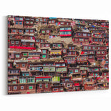 Tibetan Scenery Art - Vibrant Tibetan Village Canvas and Framed Prints