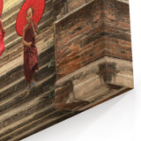 Tibetan Scenery Art - Young Monks with Red Parasols Canvas and Prints