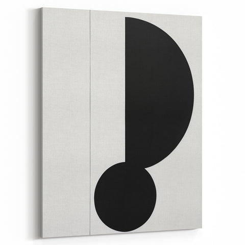Minimalist Geometric Wall Art - Bold Black and White Abstract Design