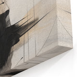 Modern Minimalist Wall Art - Abstract Black and White Line Design