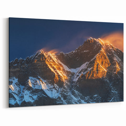 Tibet Wall Art - Dramatic Sunlit Mountain Peaks