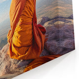 Tibet Wall Art - Meditative Monk Overlooking Landscape