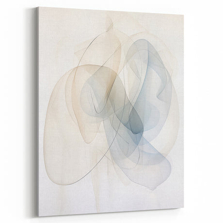 Minimalist Abstract Wall Art - Soft Flowing Lines in Neutral Tones