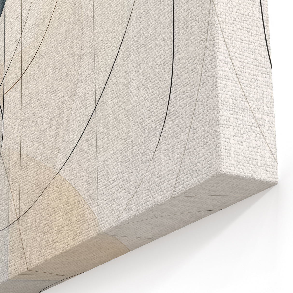 Minimalist Abstract Wall Art - Soft Curved Lines in Neutral Hues