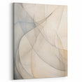 Minimalist Abstract Wall Art - Soft Curves in Neutral Beige and Gray