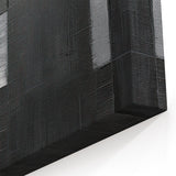 Geometric Minimalist Wall Art - Textured Black and Gray Abstract Design