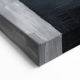 Geometric Minimalist Wall Art - Textured Black and Gray Abstract Design