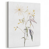 Minimalist Floral Wall Art - Delicate Watercolor Flower in Soft Tones