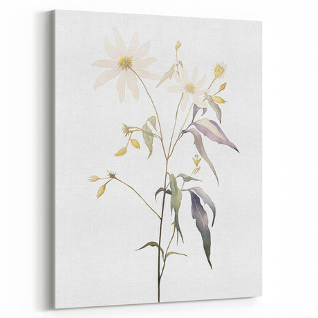 Minimalist Floral Wall Art - Delicate Watercolor Flower in Soft Tones