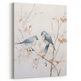 Minimalist Bird Wall Art - Delicate Watercolor Birds and Branches Design