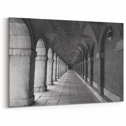 Madrid Architecture Black and White Art - Elegant Archways Canvas Prints