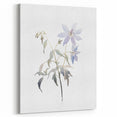 Minimalist Floral Wall Art - Soft Watercolor Flowers in Pale Blue Tones