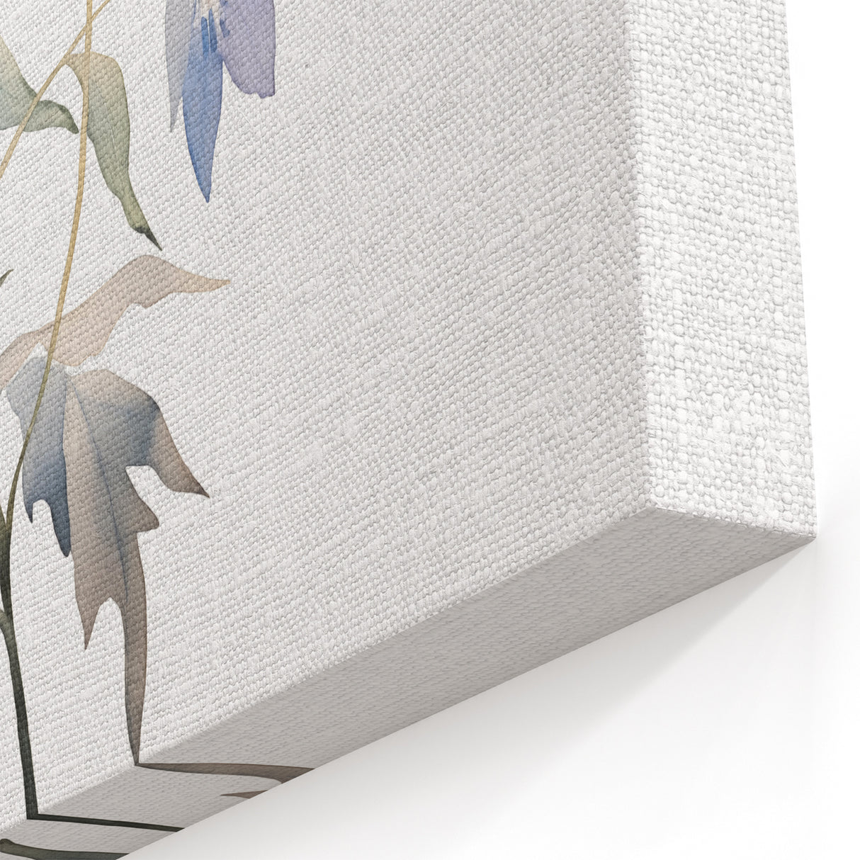 Minimalist Floral Wall Art - Soft Watercolor Flowers in Pale Blue Tones
